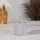 Органайзер для хранения «Элит», шкатулка для украшений с крышкой, d=8.5×13.5 см, прозрачный - Фото 2