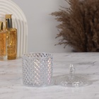 Органайзер для хранения «Элит», шкатулка для украшений с крышкой, d=8.5×13.5 см, прозрачный - Фото 3