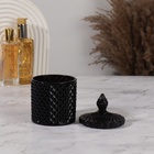 Шкатулка для украшений «Элит», с крышкой, d=8.5×13.5 см, чёрный - Фото 4