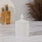 Органайзер для хранения «Элит», шкатулка для украшений с крышкой, d=8.5×13.5 см, белый - Фото 3