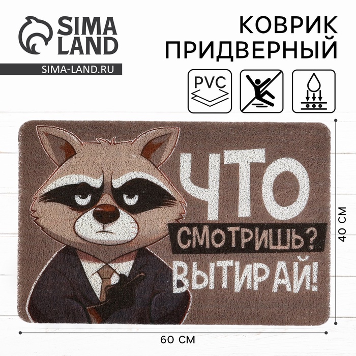 

Коврик придверный «Что смотришь», 40 х 60 см