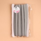 Резинка становая, с ажурным краем, 10 мм, 10±0.5 м, серая - Фото 2