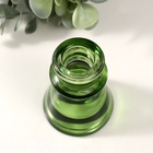 Подсвечник стекло на 1 свечу "Нео" прозрачный зелёный d=2,3 см 6х6х7,5 см - фото 25766847