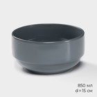 Набор посуды Magistro Night, фарфор, 16 предметов: тарелка d=25.5 см, d=19 см, миска 850 мл, d=15 см, кружка 320 мл, серый - Фото 4