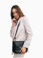 Сумка женская мессенджер TEXTURA на магните, с косметичкой, 28×4×20 см, чёрная - Фото 17