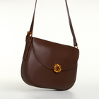 Сумка женская мессенджер TEXTURA на магните, с косметичкой, 28×4×20 см, коричневая - Фото 5