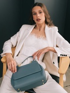 Сумка женская мессенджер TEXTURA на магните, 25×9×17 см, серо-голубая - Фото 14