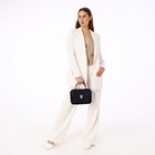 Сумка женская мессенджер TEXTURA на клапане, 24×7×16 см, чёрная - Фото 2