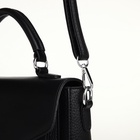 Сумка женская мессенджер TEXTURA на клапане, 24×7×16 см, чёрная - Фото 7