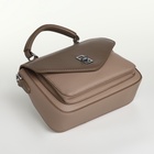 Сумка женская мессенджер TEXTURA на клапане, 24×7×16 см, светло-серая - Фото 8