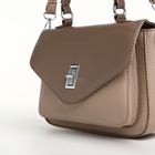 Сумка женская мессенджер TEXTURA на клапане, 24×7×16 см, светло-серая - Фото 6