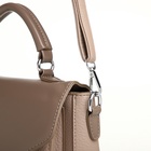 Сумка женская мессенджер TEXTURA на клапане, 24×7×16 см, светло-серая - Фото 5