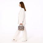 Сумка женская мессенджер TEXTURA на клапане, 24×7×16 см, светло-серая - Фото 12