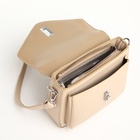 Сумка женская мессенджер TEXTURA на клапане, 24×7×16 см, молочная - Фото 6