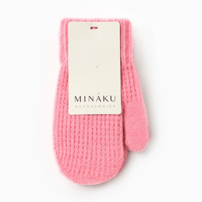 Варежки детские MINAKU, розовые, 18 см