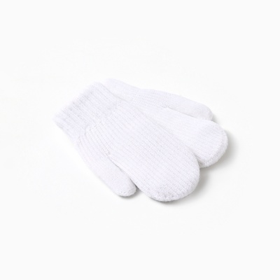 Варежки детские MINAKU, белые, 19 см