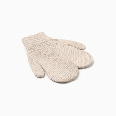 Варежки детские MINAKU, бежевые, 18 см