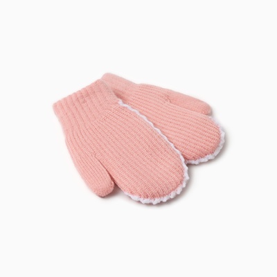 Варежки детские MINAKU, розовые, 18 см