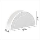 Салфетница Magistro Crotone, 13×3.8×7 см, фарфор, белая - Фото 3