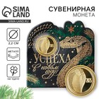 Новый год. Монета новогодняя «Успеха» на Новый год, диам. 2,2 см - фото 5289123