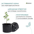 Пакет для рассады, 10 л, d = 25 см, h = 26 см, полиэтилен, чёрный, Greengo 10479281 - фото 2665175