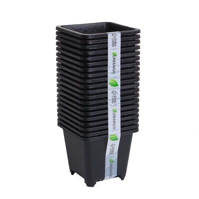 Горшок для рассады, 250 мл, 9×9×8 см, пластик, чёрный, Greengo