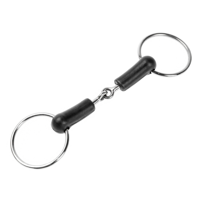 Удило для лошади с гипоаллергенным пластиком, 140 мм, металл - Фото 1