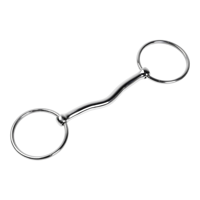 Удило для лошади с цельным грызлом с подъёмом, металл, 140 мм - Фото 1