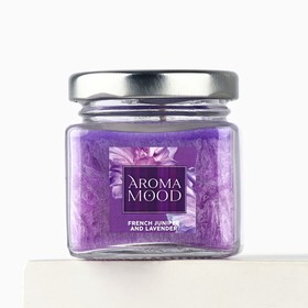 Свеча ароматическая «Aroma mood» аромасвеча, аромат можжевельник и лаванда, 5,3 х 5,8 см