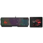 Клавиатура + мышь A4Tech Bloody B1700 клав:черный мышь:черный USB LED (B1700 (B140N + ES7 +   107891 - фото 51799058