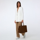 УЦЕНКА Сумка женская на молнии, коричневая - Фото 2