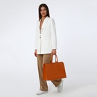 УЦЕНКА Сумка-шопер женская на молнии, размер 41.5×17×31 см, рыжая - Фото 2