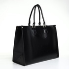 УЦЕНКА Сумка-шопер женская на молнии, размер 41.5×17×31 см, чёрная - Фото 4