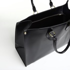 УЦЕНКА Сумка-шопер женская на молнии, размер 41.5×17×31 см, чёрная 10801525