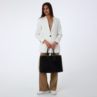 УЦЕНКА Сумка-шопер женская на молнии, размер 41.5×17×31 см, чёрная - Фото 2