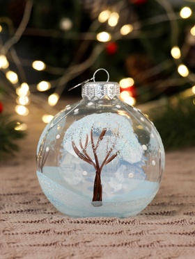 Ёлочный шар «Зимний», d=8.5 см, в подарочной упаковке