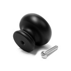 Ручка-кнопка CAPPIO, d=38 мм, вес 60 г, цвет чёрный, 8 шт. - фото 31970418