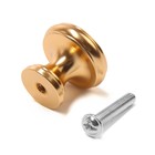 Ручка-кнопка CAPPIO PK321, d=24 мм, цвет золото, 8 шт. - фото 31970447