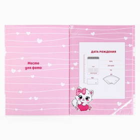 Папка для свидетельства о рождении «Наша малышка», розовая для девочки, 23.1×30.7 см