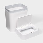 Ведро для мусора сенсорное Доляна, 12 л, белое - Фото 6