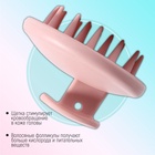 Щётка - массажёр для мытья головы, 8×8×6 см, розовая - Фото 2