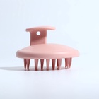 Щётка - массажёр для мытья головы, 8×8×6 см, розовая - Фото 4