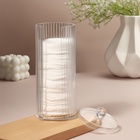 Органайзер для ватных дисков, с крышкой, d=7.5×19.5 см, прозрачный - Фото 5