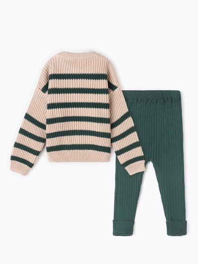 Костюм вязаный детский «Крошка Я. Еловые веточки», рост 92-98 см