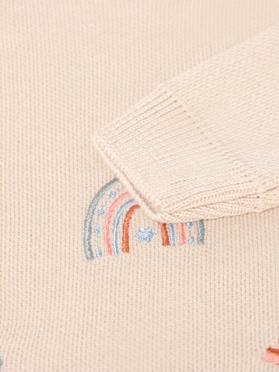 Костюм вязаный детский «Крошка Я. Новогодние игрушки», рост 80-86 см, бежевый