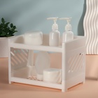 Органайзер для хранения, 2 секции, 24.2×15×16.7 см, белый - Фото 3