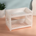 Органайзер для хранения, 2 секции, 24.2×15×16.7 см, белый - Фото 4