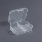 Органайзер для хранения мелочей, 4 секции, 12×9×4.5 см, прозрачный - Фото 2