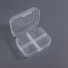 Органайзер для хранения мелочей, 4 секции, 12×9×4.5 см, прозрачный - Фото 3