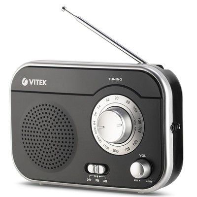 Радиоприемник настольный Vitek VT-3593, чёрный